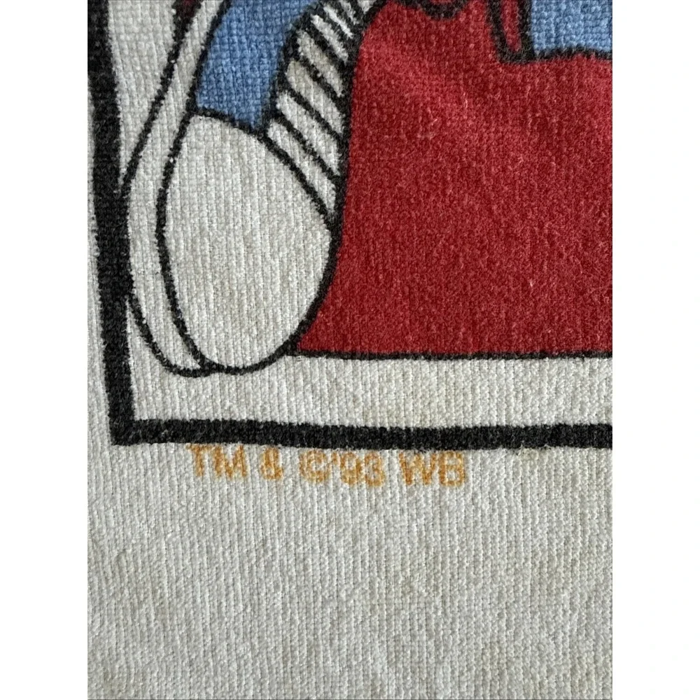 VTG 1990s Looney Tunes Beach Towel Olympic Sports Bugs Bunny Daffy Taz‎ 56x30